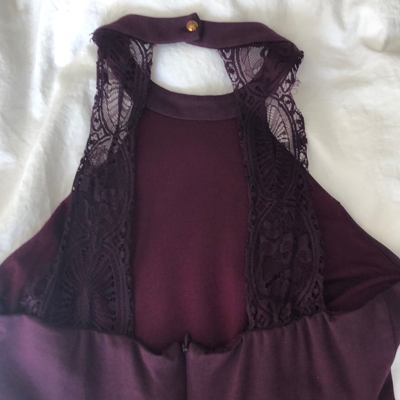 Lulu’s Hometown Girl Plum Purple Lace Skater Dress - Picture 6 of 7